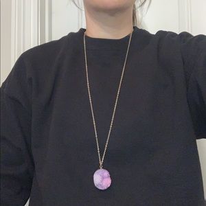 Geode pendant necklace